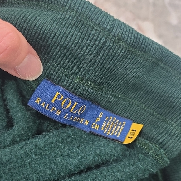 Ralph Lauren Dark Green Jogger Sweatpants with Red Logo, Size Small - Picture 3 of 3